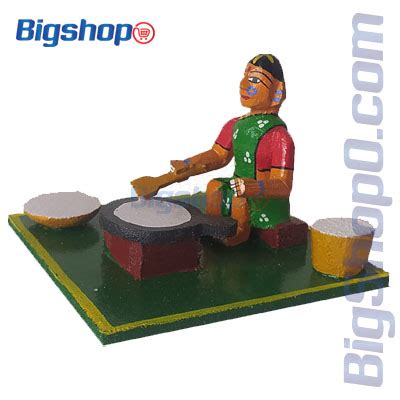 Buy Kondapalli Wooden Handmade Atlu Pose Mahila Toy Multicolour Online