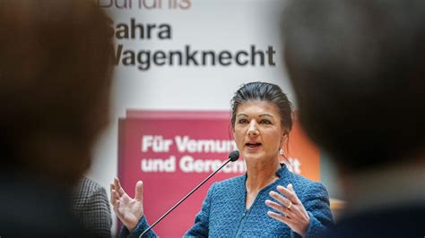 Sahra Wagenknecht Pr Sentiert Ihre Partei Und Ihr Programm