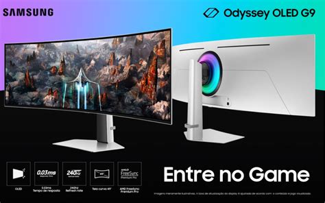 Samsung Lança No Brasil Monitor Gamer Odyssey Oled G9 Por R 11999