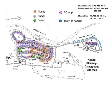 Natural Chimneys Campground Map