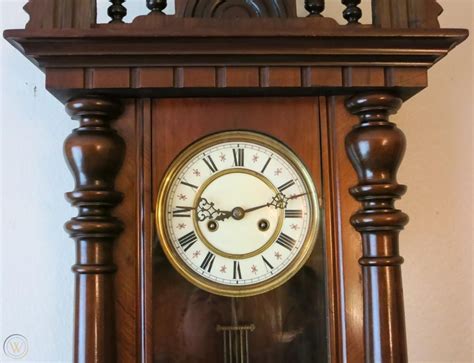 Antique Gustav Becker Silesia Quality Large German Wall Clock Vienna