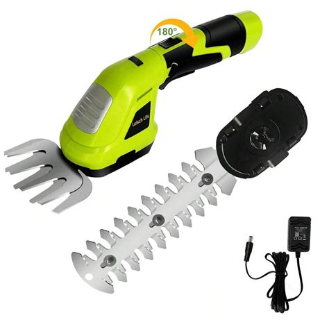 Cordless Grass Shear And Shrubbery Trimmer 7 2v 2 In 1 Handheld Hedge Trimmer Electric Grass