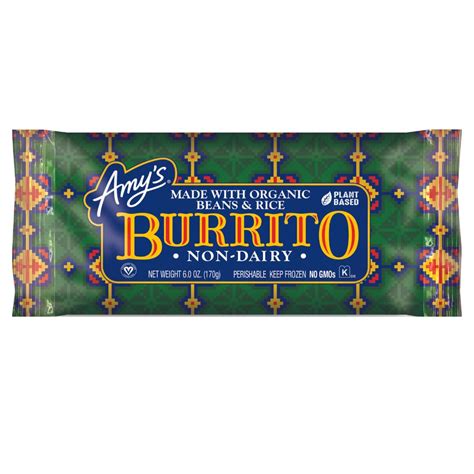 Amazon Amy S Frozen Meals Vegan Burrito With Beans And Rice