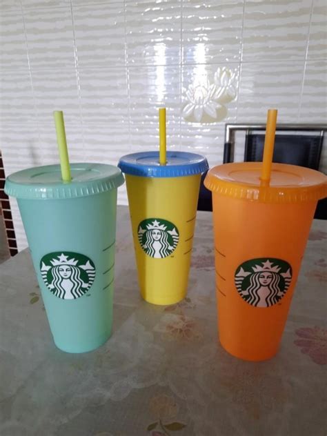 BN Set Of 3 Starbucks Changing Cups Furniture Home Living