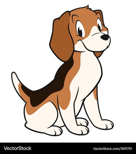 Cartoon beagle Royalty Free Vector Image - VectorStock