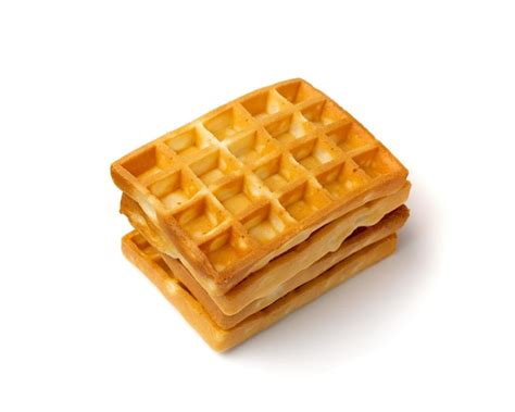 Premium Photo Belgian Waffle Isolated Square Waffled Cookie Soft