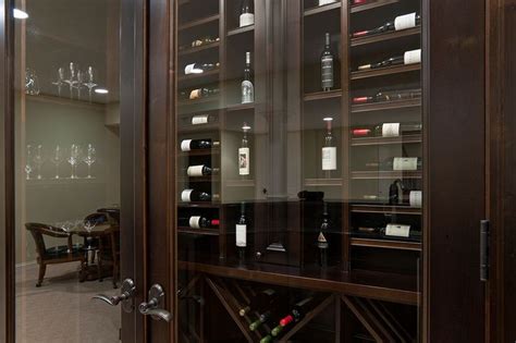 Custom Wine Cellar With Stunning Double Glass Door