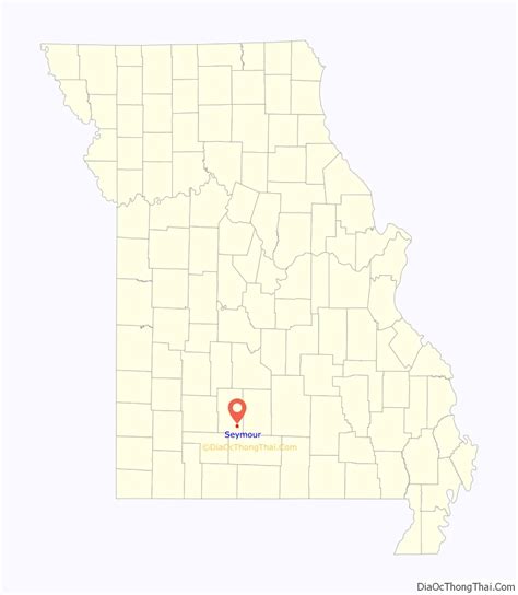 Map of Seymour city, Missouri - Thong Thai Real