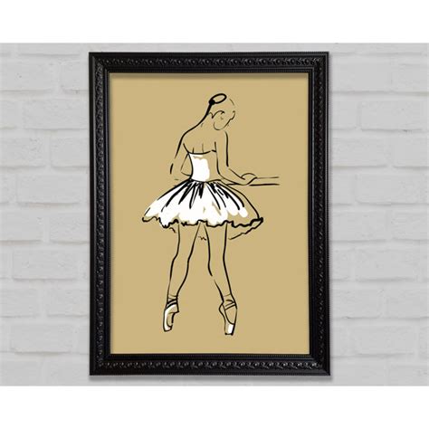 Bright Star Beige Wei Ballerina Einzelner Bilderrahmen Kunstdrucke