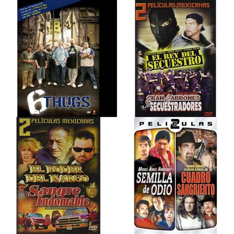 Spanish 4 Pack DVD Bundle 6 Thugs El Rey Del Secuestro Eran Cabrones