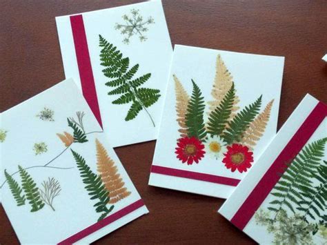 PRESSED FLOWER CARDS Set of 4 Real Pressed Flowers Cards | Etsy ...