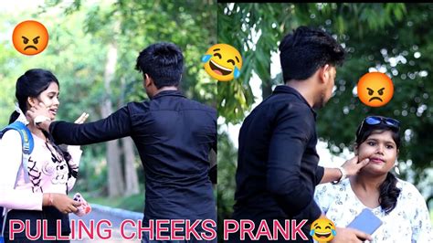 Pulling Cheeks Prank On Cute Girls Joshprank2002 Youtube