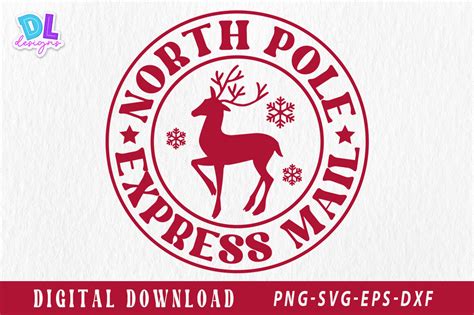 North Pole Express Mail Stamp Graphic By Dl Designs Creative Fabrica