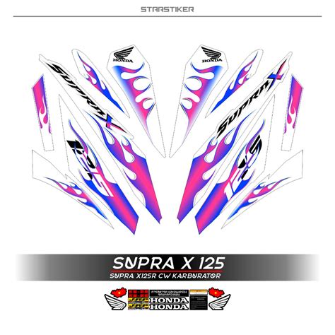 Jual Striping Supra X Karbu Mtf Api Tribal Fire Hotwhells