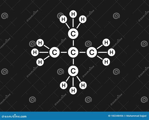 Pentane Molecule, Isolated Molecular Model. 3D Rendering Royalty-Free ...