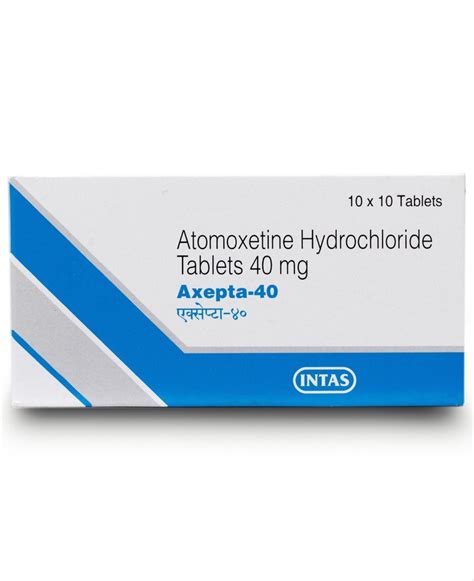 Atomoxetine 40 Mg Tablet Intas Pharmaceuticals Ltd At Rs 3120 Stripe In Raipur