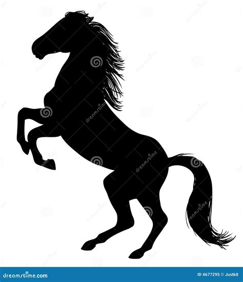 Wild Paard Getrokken Silhouet Vector Illustratie Illustration Of