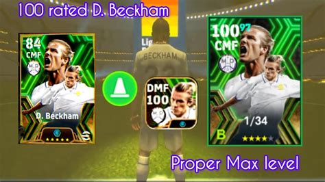 How To Train 100 Rated D Beckham Max Level In Efootball 2024 D