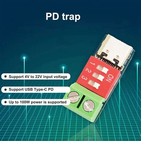 Type C PD QC Trigger 5V 20V DC Adjustable Voltage Power Module Dial