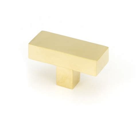 From The Anvil Albers T Bar Cabinet Knobs Polished Brass Cabinet