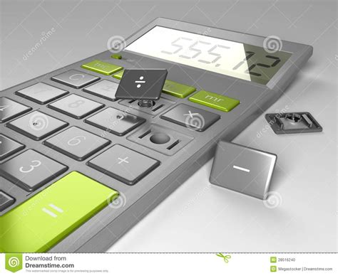 Calculator With Broken Buttons Stock Illustration Illustration Of