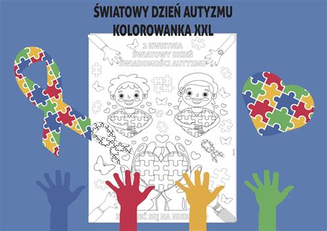 Światowy Dzień Autyzmu Kolorowanka XXL Kwiecien Academy