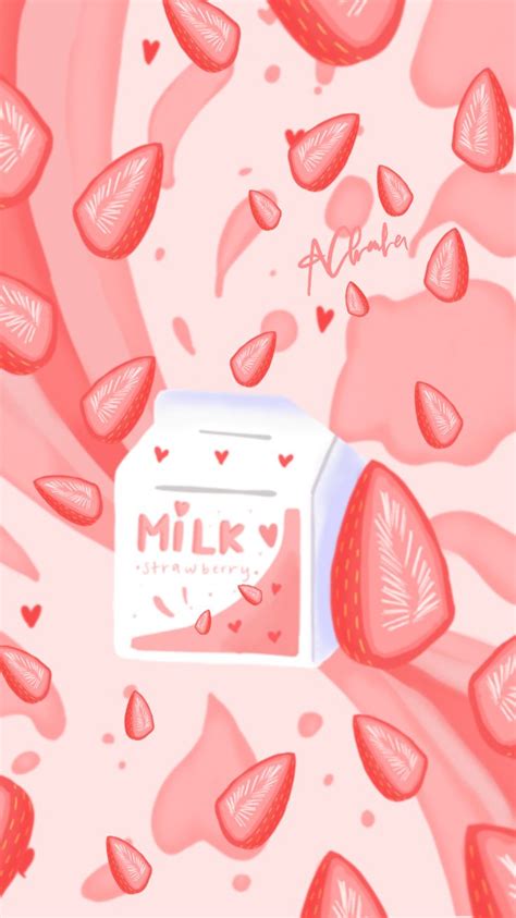 Strawberry Milk Iphone Wallpaper Fondos De Pantalla De Iphone Fondos