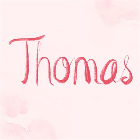 Free Vector | Thomas male name vector calligraphy font