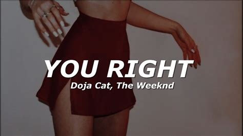 Doja Cat The Weeknd You Right LYRICS YouTube