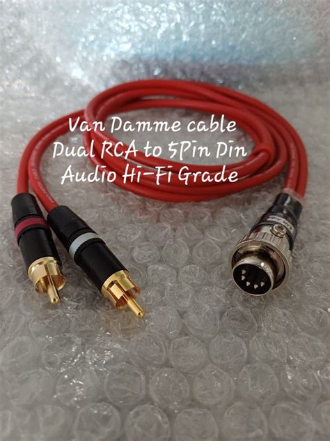 Dual RCA To Naim5Pin Din Audio Hi Fi Grade Interconnect Van Damme Cable