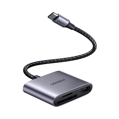 Картридер UGREEN CM387 с Type-C на SD, TF и USB-A 2.0 | Картридеры ...