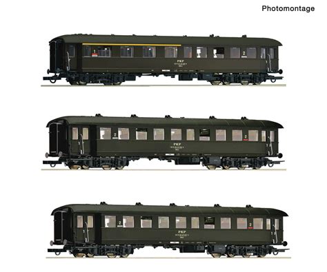 Roco 6200058 3er Set Personenwagen Ep IV PKP 156 60