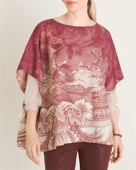 Reversible Floral To Python Print Poncho Chico S