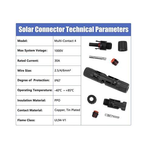 Set 20 Conectori Panou Solar Zutech Elemp Group Mama Tata Conector