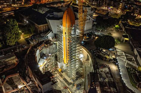 Last built-for-flight external tank lifted into place for space shuttle Endeavour exhibit | Space