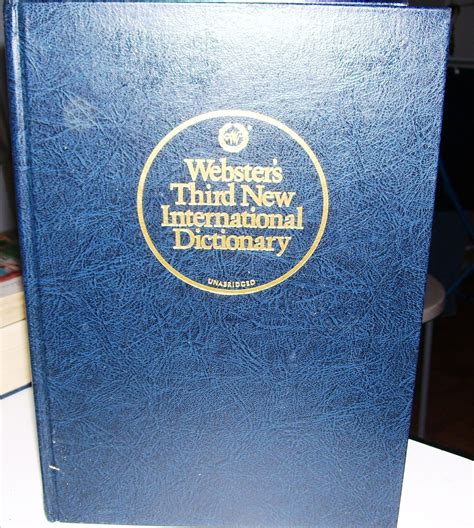 LIBRO WEBSTER S THIRD NEW INTERNATIONAL DICTIONARY UNABRIDGED 1986 EBay