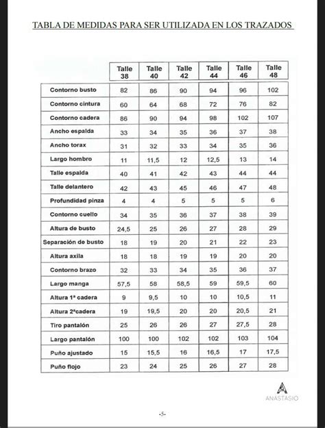 Tablas De Tallas Y Medidas Artofit