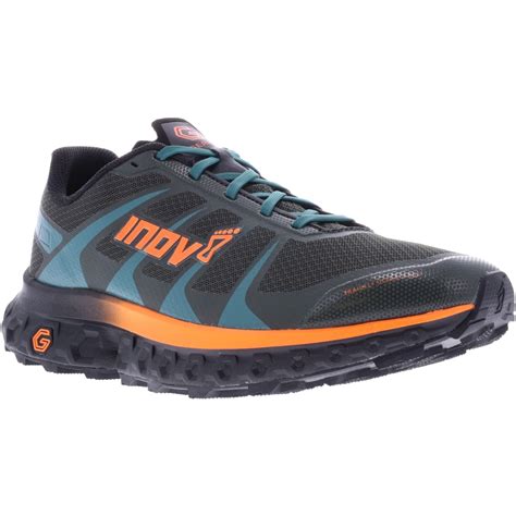 Inov 8 TrailFly Ultra G 300 Max Wide Trail Running Shoes Men Olive Orange