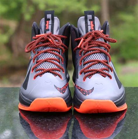 Nike Lebron X 10 Gs Lava 543564 002 Charcoal Total Orange Flickr