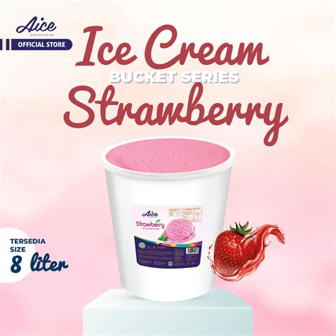 Jual Aice Strawberry Bucket Liter Ice Cream Es Krim Ember L Eskrim