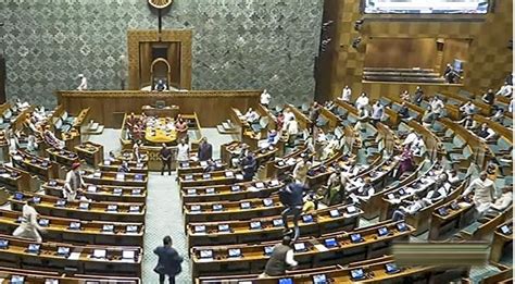 Lok Sabha Adjourned Till 12 Noon Amid Protests By Opposition