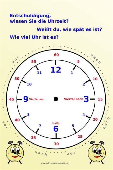 Uhr lesen lernen-Poster DIN A3 für DaF-DaZ-Niveau A1 und Grundschule