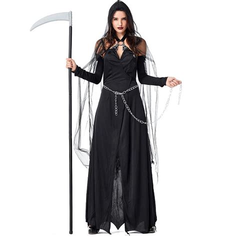 Adult Black Evil Witch Costume Female Cosplay Costume Halloween ...