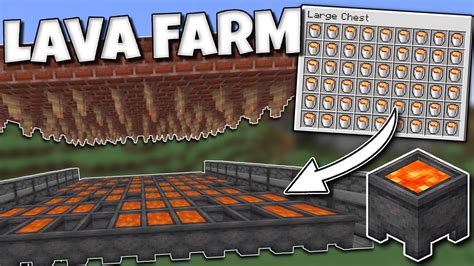 Minecraft Lava Farm Tutorial Minecraft Skyblock Lets Play