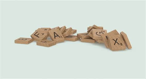 Scrabble Pieces 3d Model