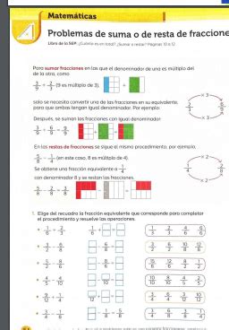Problemas De Suma O De Resta De Fracciones Martes 04 De Octubre De