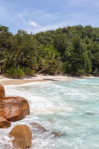 Premium Photo Beach Anse Georgette Praslin Island Seychelles Portrait