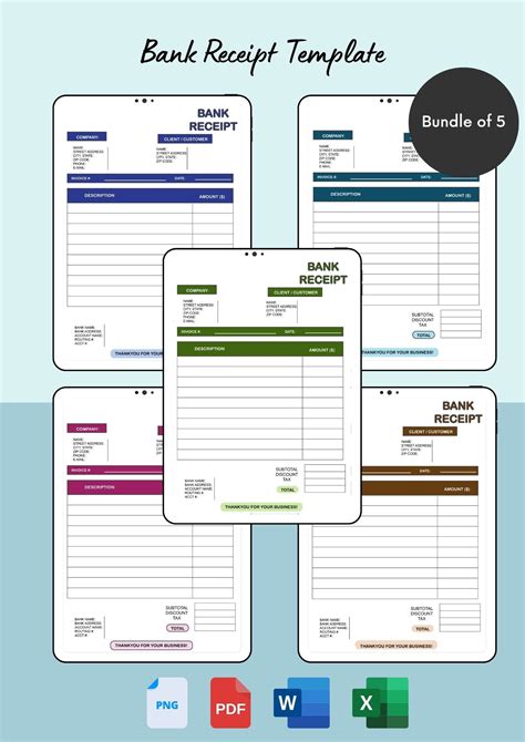 A Blank Printable Bank Receipt Template Is A Tool That Can Be Used By