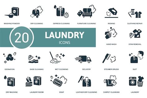 Premium Vector Laundry Icon Set Contains Editable Icons Laundry Theme