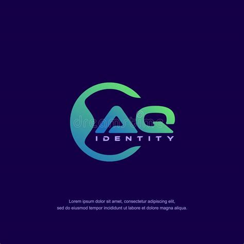 Vetor De Modelo De Logotipo De Linha Circular De Letra Inicial Aq